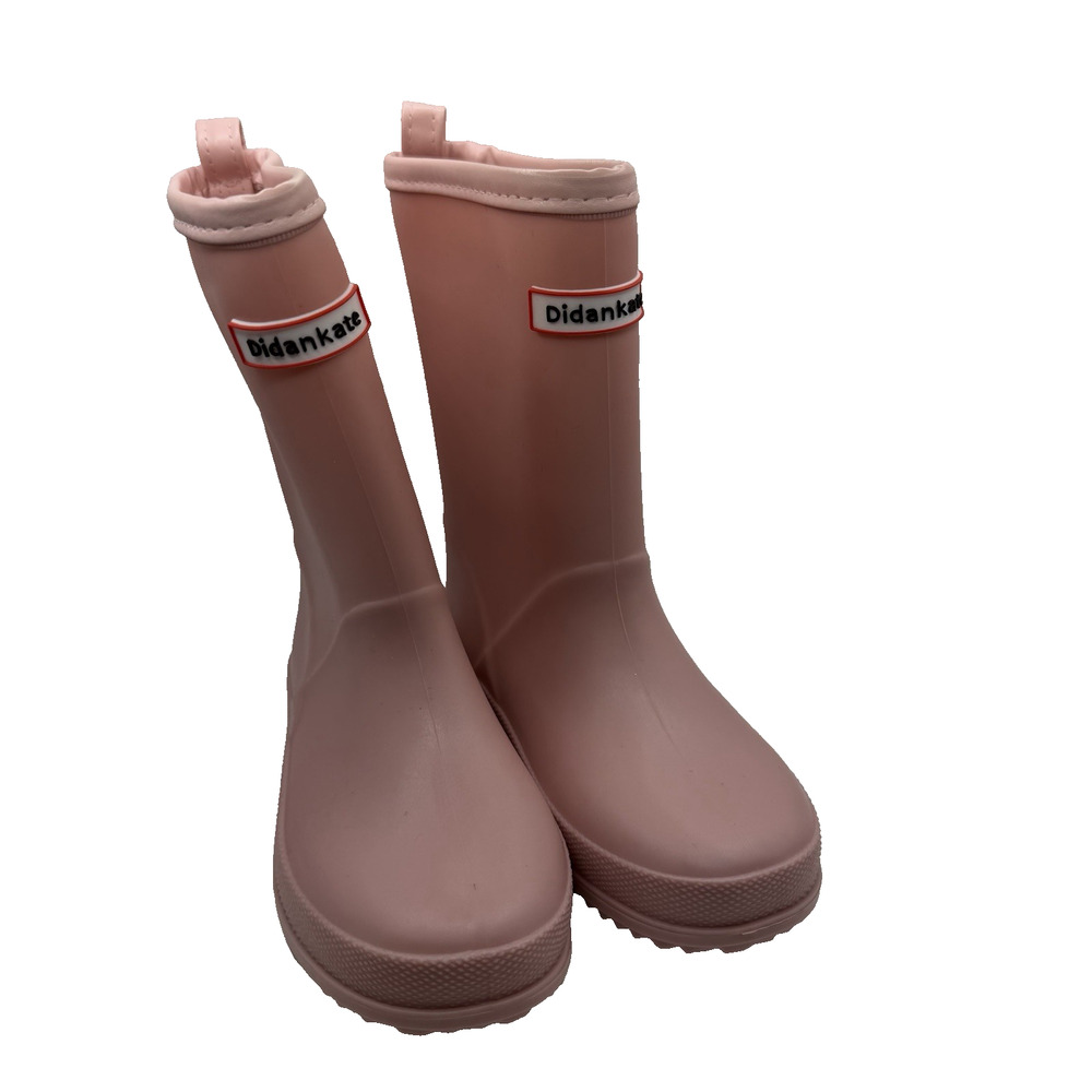 Didankate Child's Rubber Rain Boots, Size Kids 19 Pink Excellent